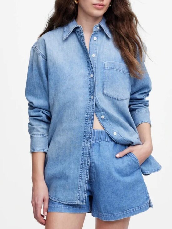 Steve Madden Pants - Madewell Denim Pull-On Shorts Marnie Wash | Size Small